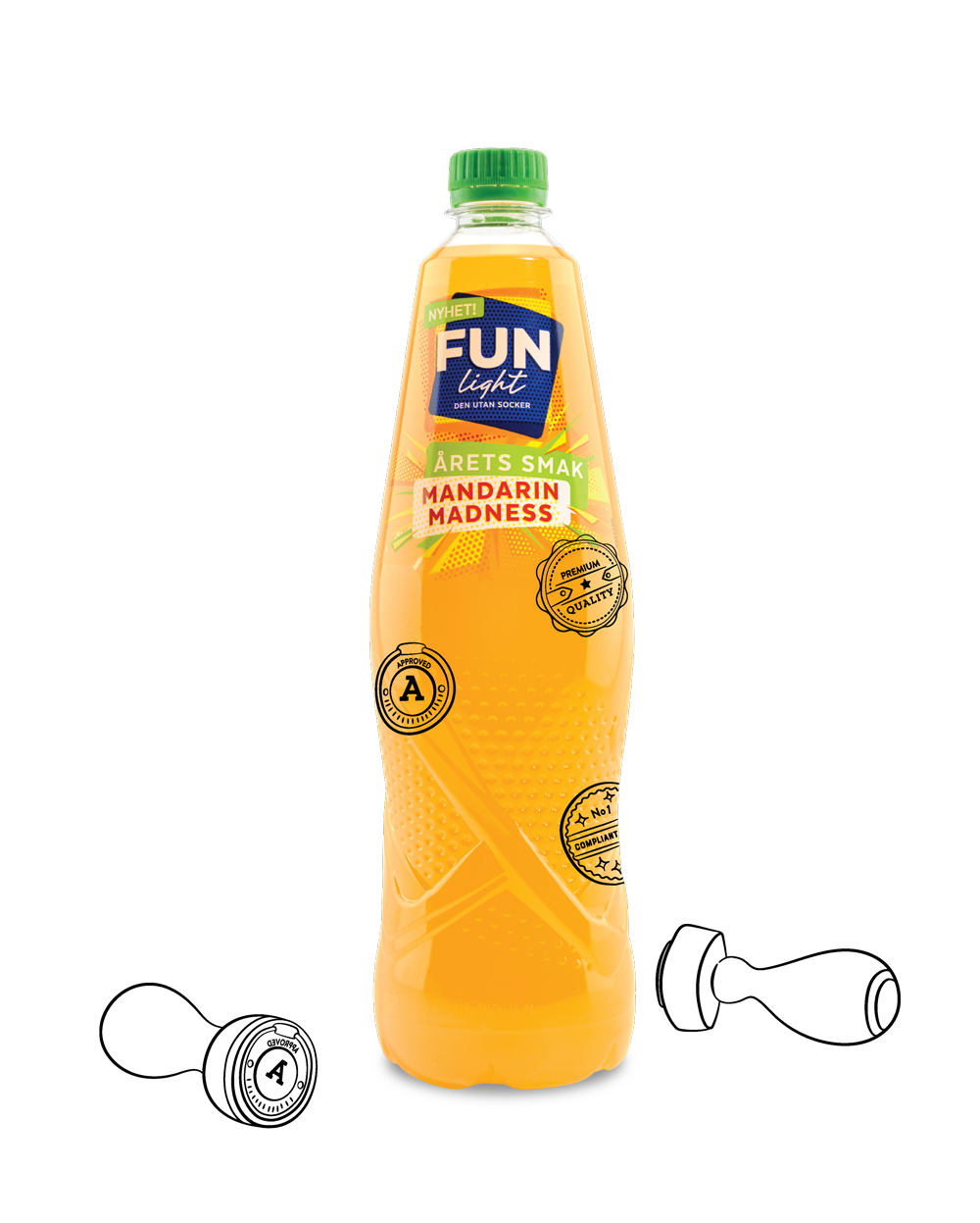 Illustration bottle of lemonade